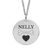 Dog Bone Heart Design Personalised Sterling Silver Pendant Necklace - Jewellery - Bumbletree - Bumbletree