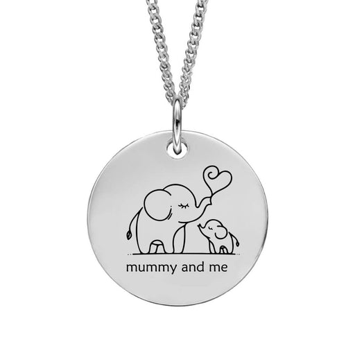 Elephants Mummy And Me Personalised Sterling Silver Pendant Necklace - Jewellery - Bumbletree - Bumbletree
