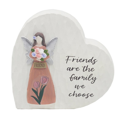 'Friend' Angel Heart Wooden Ornament Plaque - Gifts - Bumbletree - Bumbletree