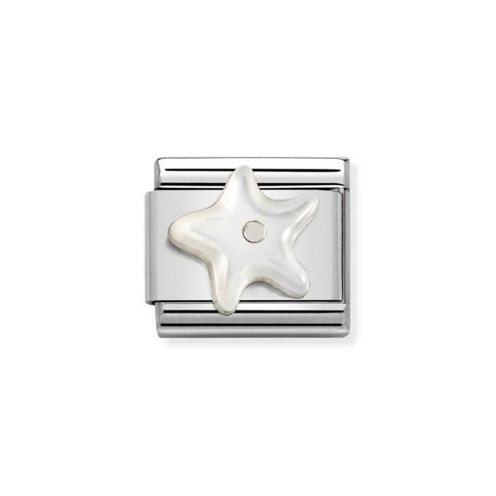 NOMINATION Classic Silver & White Mother of Pearl Starfish Charm - Charms - Nomination - Bumbletree