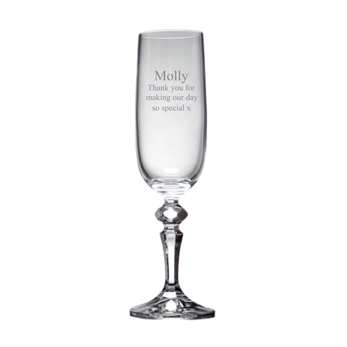 Personalised Bridesmaid Champagne Flute Glass - Gifts - Bumbletree - Bumbletree