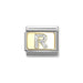 NOMINATION Classic Gold & Silver Glitter Letter R Charm - Charms - Nomination - Bumbletree