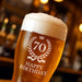 Happy 70th Birthday Pint Glass - Gifts - Bumbletree - Bumbletree