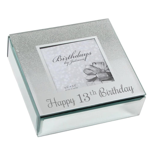 Happy 13th Birthday Glitter Mirrored Trinket Jewellery Box - Gifts - Bumbletree - Bumbletree