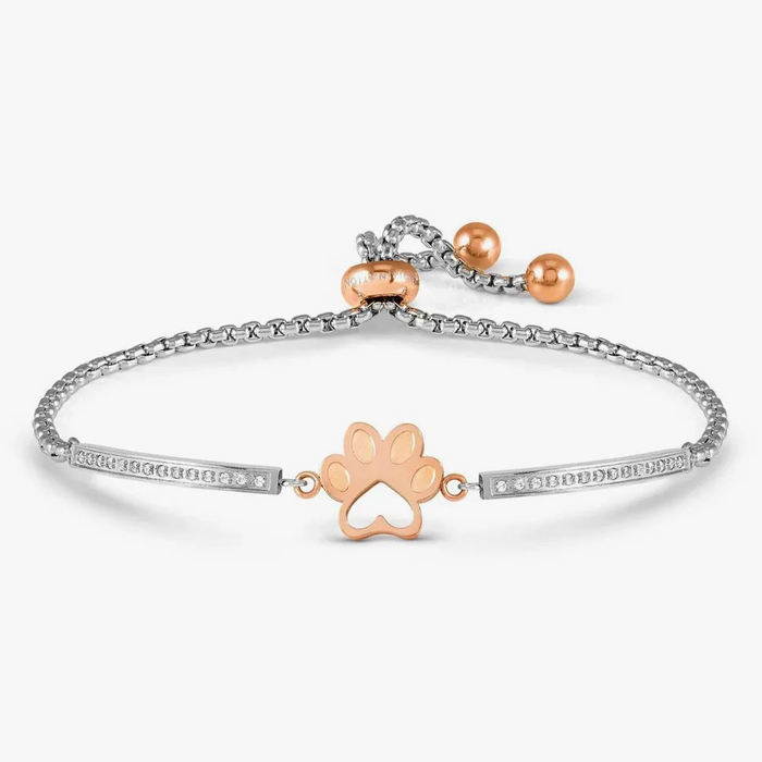 NOMINATION Milleluci Refined Rose Gold Paw Print CZ Bracelet - Jewellery - Nomination - Bumbletree