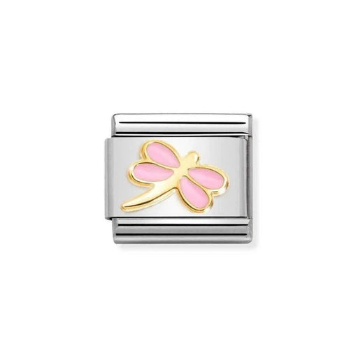NOMINATION Classic Gold & Pink Dragonfly Charm - Charms - Nomination - Bumbletree