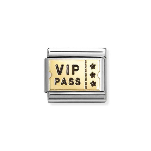 NOMINATION Classic Gold & Black VIP Pass Charm - Charms - Nomination - Bumbletree