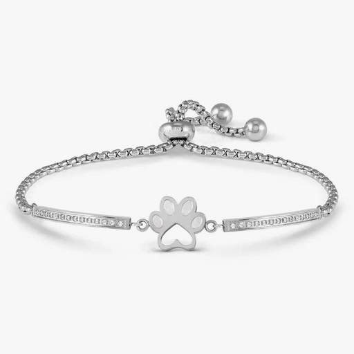 NOMINATION Milleluci Refined Silver Paw Print CZ Bracelet - Jewellery - Nomination - Bumbletree