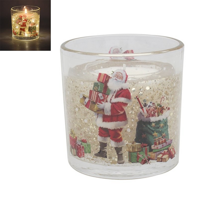 'Santa' Spiced Vanilla & Cinnamon LED Gel Candle - Home Fragrance - Bumbletree - Bumbletree