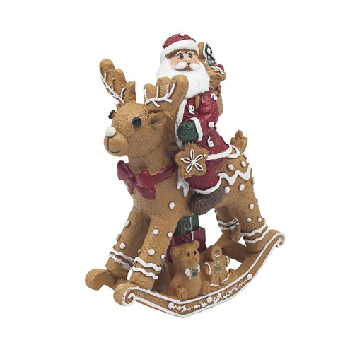 Gingerbread Reindeer & Santa LED Rocker Ornament - Gifts - Bumbletree - Bumbletree