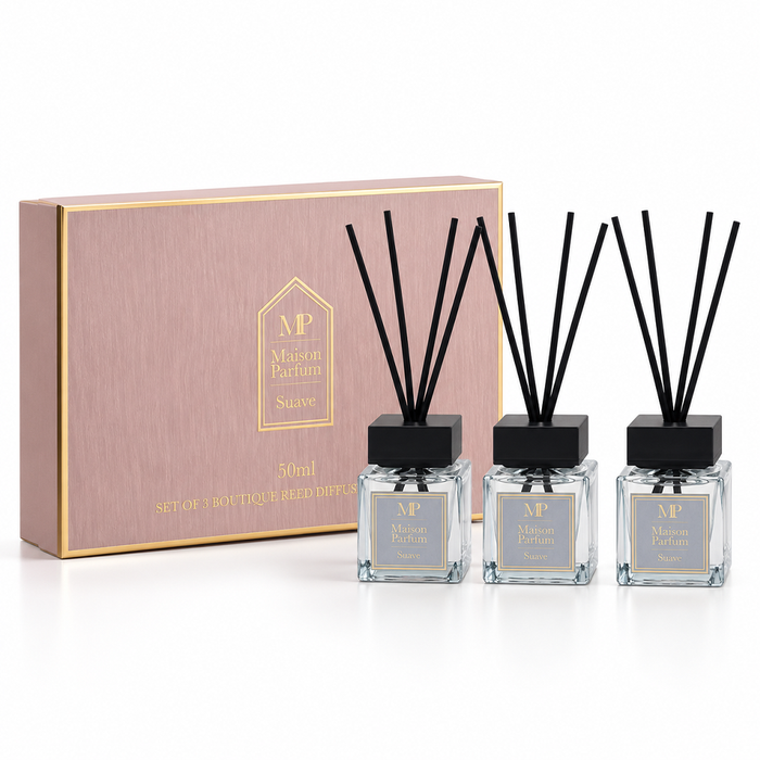 Maison Parfum Suave Luxury Reed Diffuser Gift Set: 3 x 50ml - Inspired By Sauvage