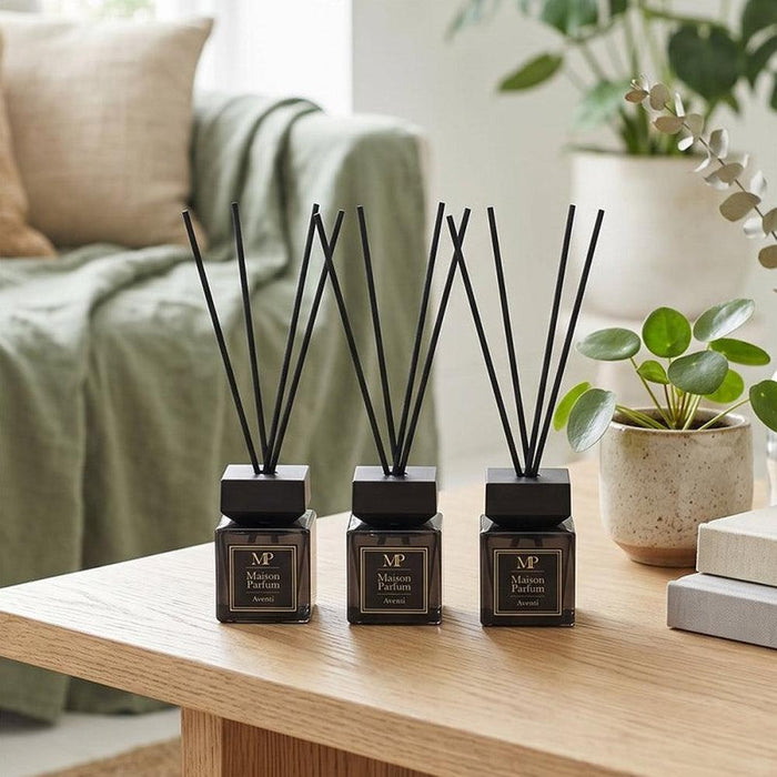 Maison Parfum Aventi Luxury Reed Diffuser Gift Set: 3 x 50ml - Inspired By Aventus