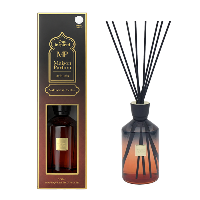 Maison Parfum Saffron & Cedar Luxury Reed Diffuser - 500ml