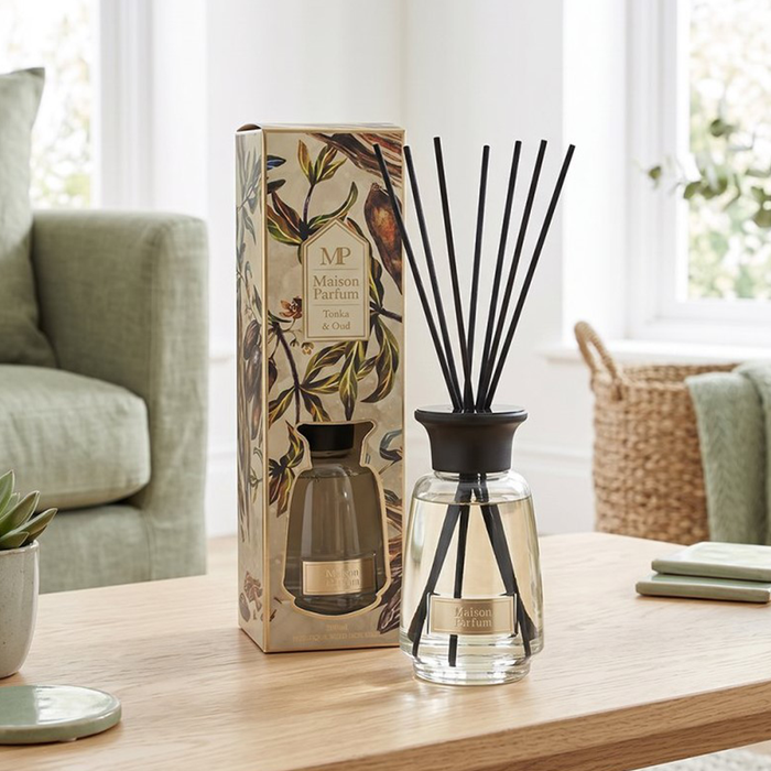 Maison Parfum Tonka & Oud Luxury Reed Diffuser - 200ml