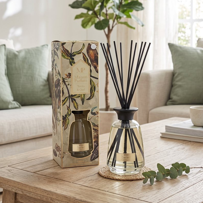 Maison Parfum Tonka & Oud Luxury Reed Diffuser - 500ml