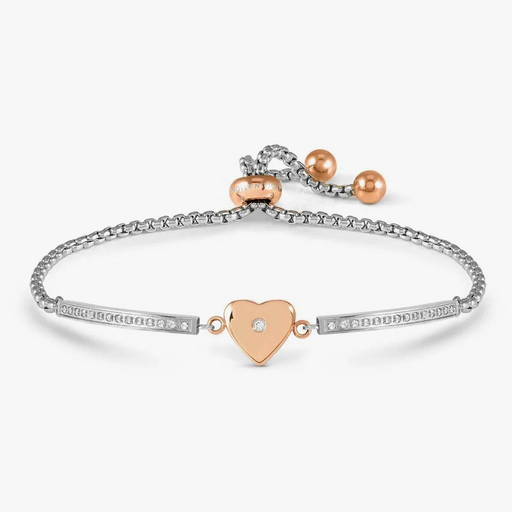 NOMINATION Milleluci Refined Rose Gold Heart CZ Bracelet - Jewellery - Nomination - Bumbletree