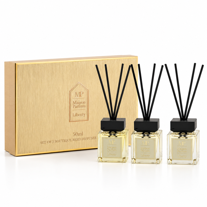 Maison Parfum Liberty Luxury Reed Diffuser Gift Set: 3 x 50ml - Inspired By Libre - Home Fragrance - Bumbletree - Bumbletree