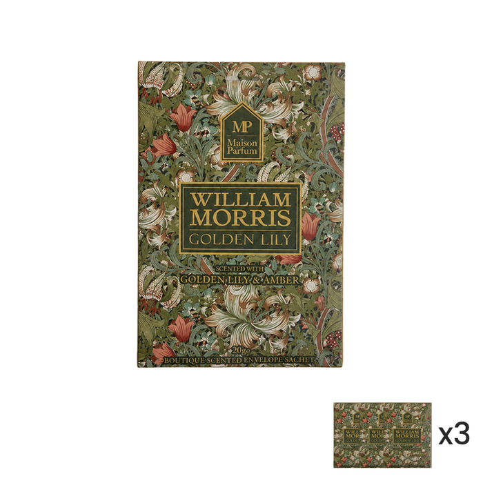 Maison Parfum Golden Lily Scented Sachet: Set Of 3 - William Morris