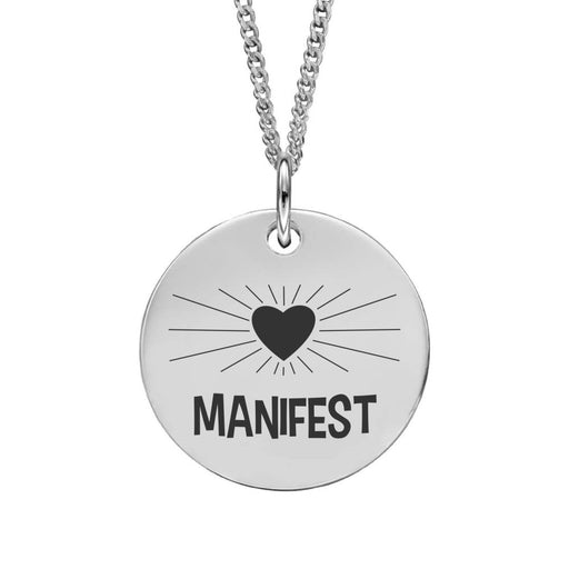 Manifest Personalised Sterling Silver Pendant Necklace - Jewellery - Bumbletree - Bumbletree