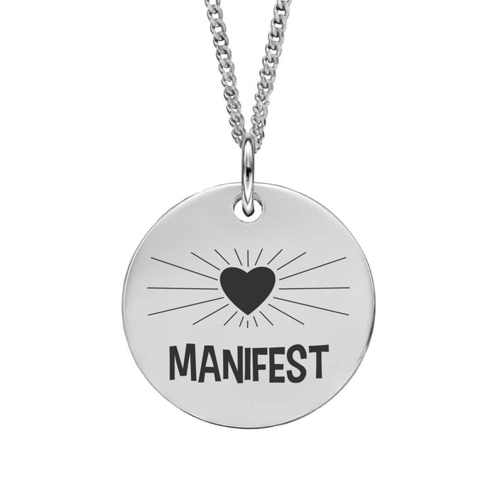 Manifest Personalised Sterling Silver Pendant Necklace - Jewellery - Bumbletree - Bumbletree