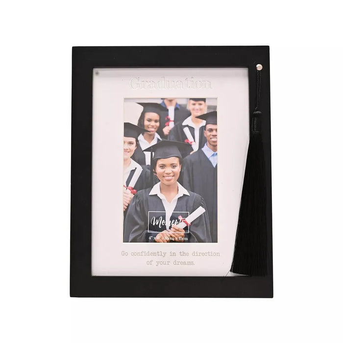 Graduation Black Tassels Photo Frame 4" x 6" - Gifts - Bumbletree - Bumbletree
