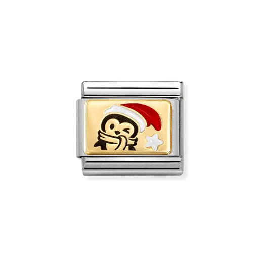 NOMINATION Classic Gold Penguin with Hat Charm - Charms - Nomination - Bumbletree