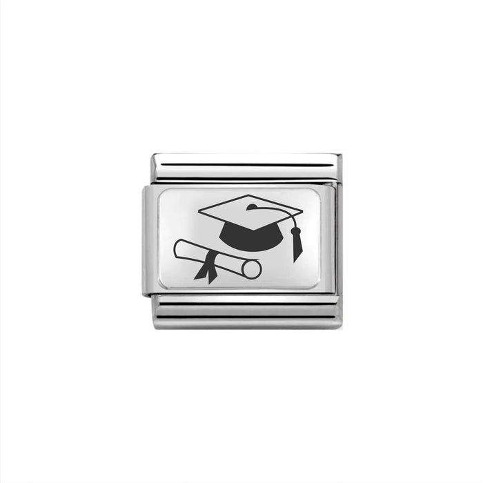 NOMINATION Classic Silver Graduation Hat And Scroll Charm - Charms - Nomination - Bumbletree