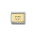 NOMINATION Classic Gold Plate Engravable Charm - Charms - Nomination - Bumbletree