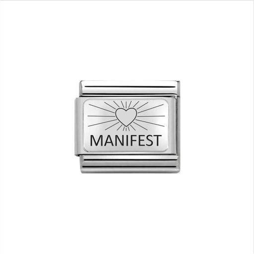 NOMINATION Classic Silver Manifest Charm with Heart Design - Charms - Nomination - Bumbletree