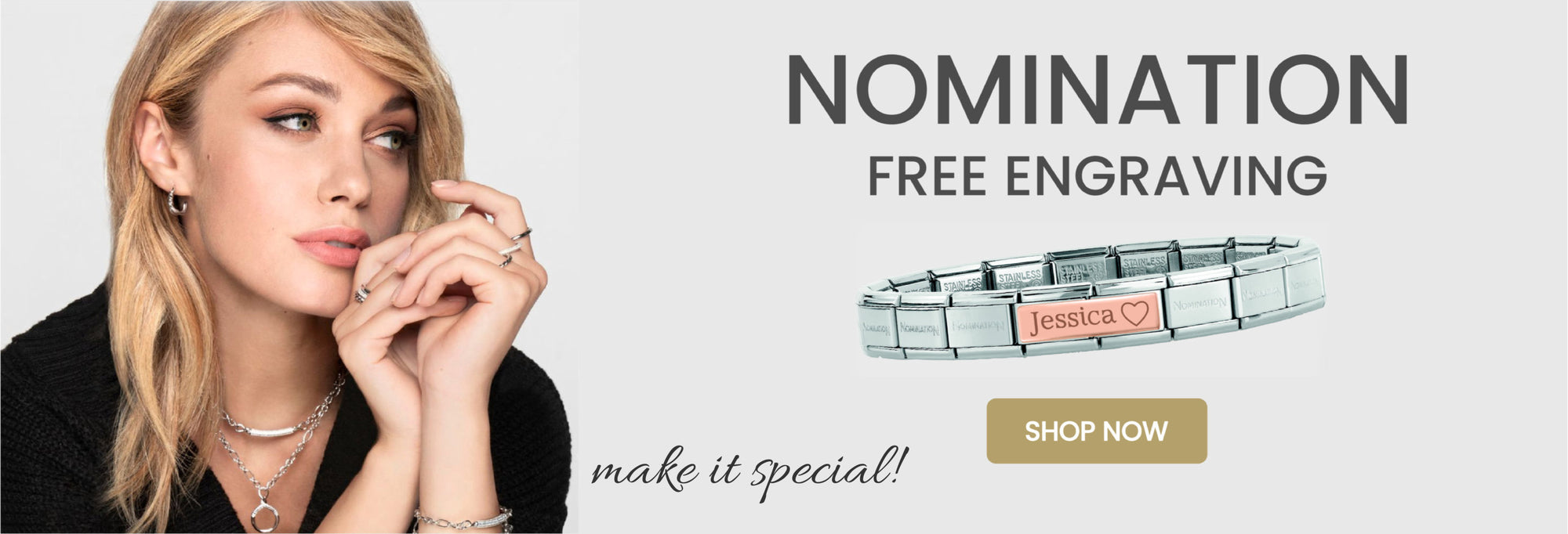 NOMINATION Nomination Beyond Vintage Stainless Steel Bracelet 21cm  028902/037 - Nomination from Adrian & Co Jewellers UK