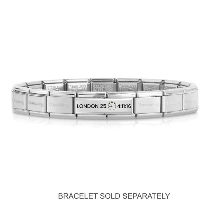 NOMINATION Classic Silver Personalised - London Marathon 2025 Double Charm - Charms - Nomination - Bumbletree