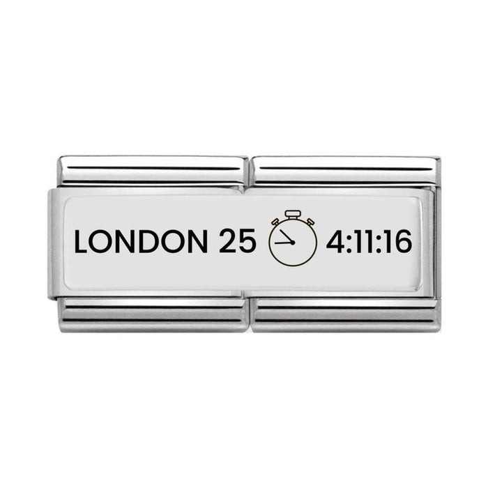 NOMINATION Classic Silver Personalised - London Marathon 2025 Double Charm - Charms - Nomination - Bumbletree