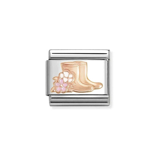 NOMINATION Classic Rose Gold Wellies with Flowers Charm - Charms - Nomination - Bumbletree