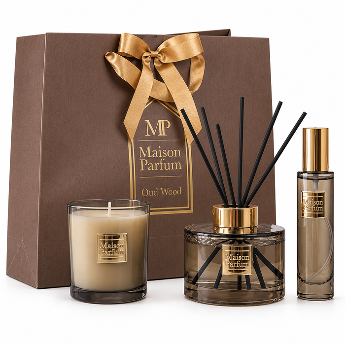 Maison Parfum Fragrance Gift Set: Oud Wood - Home Fragrance - Bumbletree - Bumbletree
