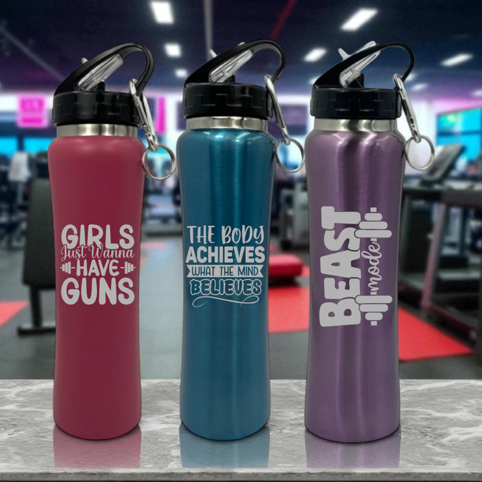 Personalised Gym Fan Stainless Steel Sports Insulated Water Bottle - Gifts - Bumbletree - Bumbletree