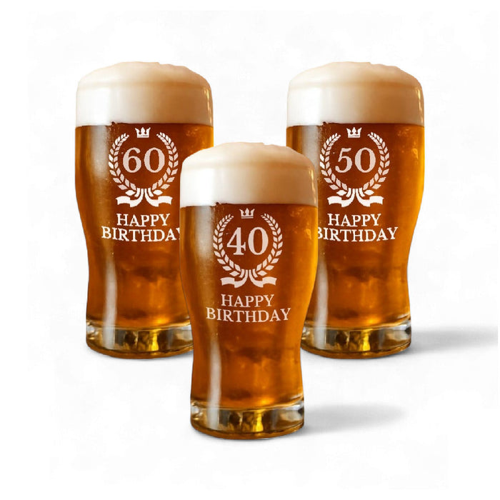 Happy 75th Birthday Pint Glass - Gifts - Bumbletree - Bumbletree