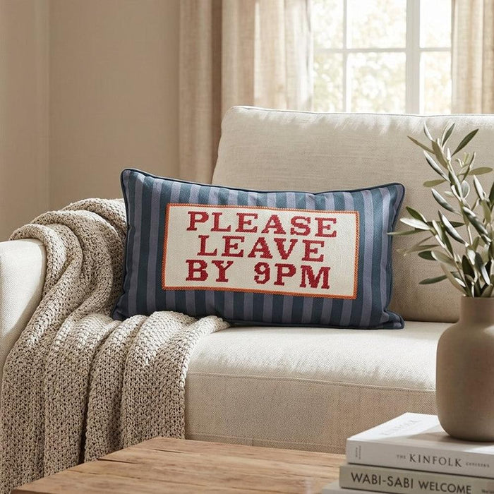 'Please Leave By 9pm' Pillow Cushion - Homeware - Bumbletree - Bumbletree