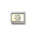NOMINATION Classic Gold & Silver Glitter Letter G Charm - Charms - Nomination - Bumbletree