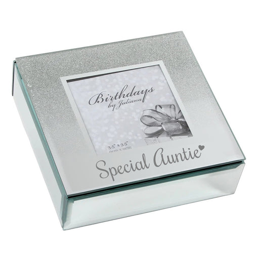 Special Auntie Glitter Mirrored Trinket Jewellery Box - Gifts - Bumbletree - Bumbletree