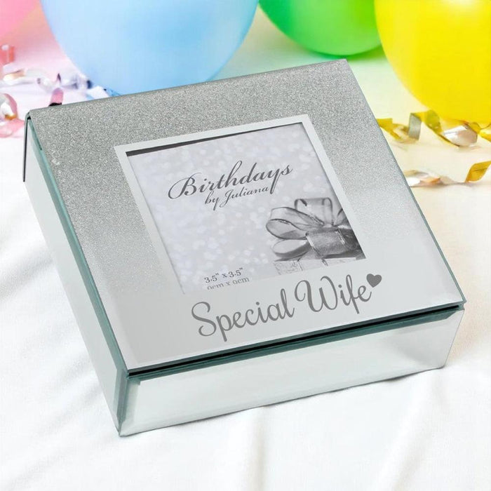 Special Wife Glitter Mirrored Trinket Jewellery Box - Gifts - Bumbletree - Bumbletree