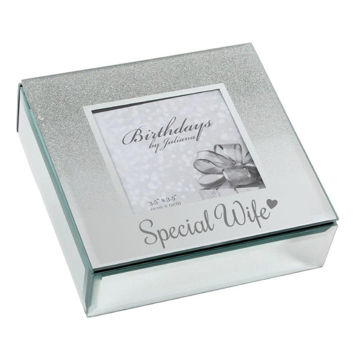 Special Wife Glitter Mirrored Trinket Jewellery Box - Gifts - Bumbletree - Bumbletree