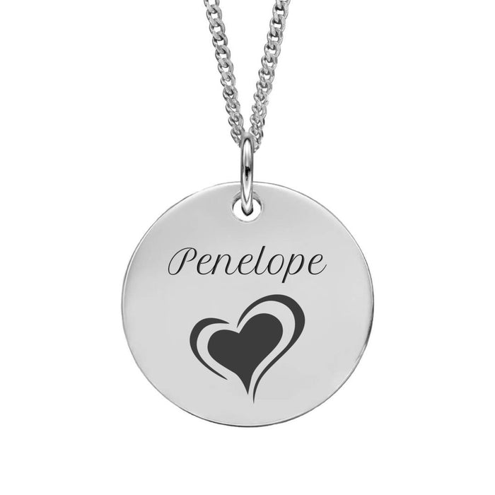 Sterling Silver Personalised Heart Design Pendant Necklace - Jewellery - Bumbletree - Bumbletree