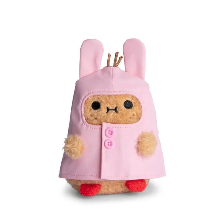 Noodoll Bunny Boots Pink Raincoat Ricespud Mini Plush Toy