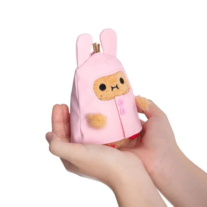 Noodoll Bunny Boots Pink Raincoat Ricespud Mini Plush Toy