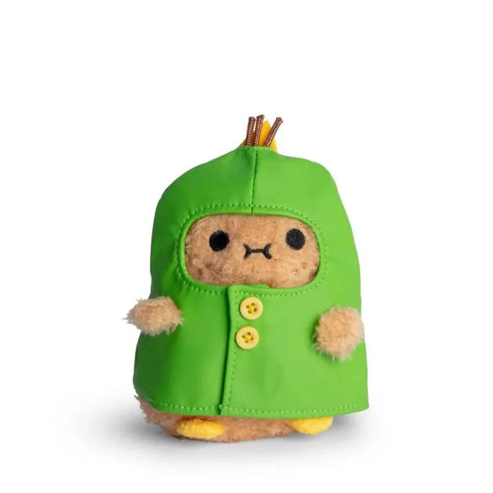 Noodoll Dino Boots Green Raincoat Ricespud Mini Plush Toy