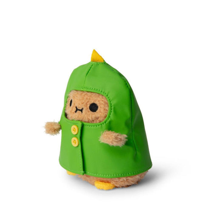 Noodoll Dino Boots Green Raincoat Ricespud Mini Plush Toy