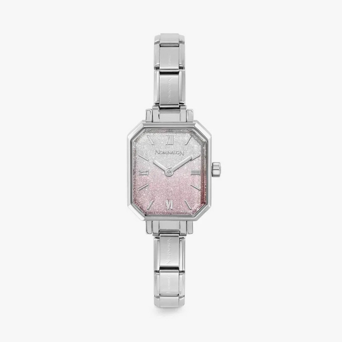 NOMINATION Paris Classic Silver & Pink Glitter Dial Watch - Jewellery - Nomination - Bumbletree
