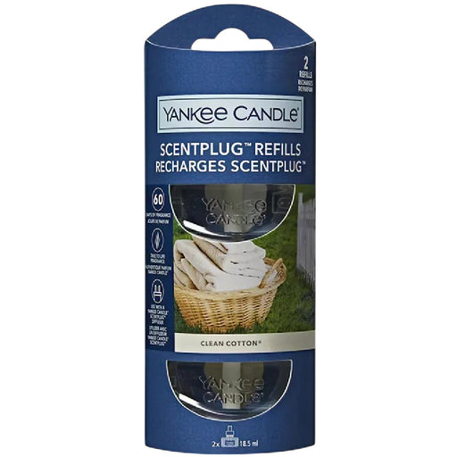 Yankee Candle Clean Cotton Plug In Refills Twin Pack - Home Fragrance - Yankee Candle - Bumbletree