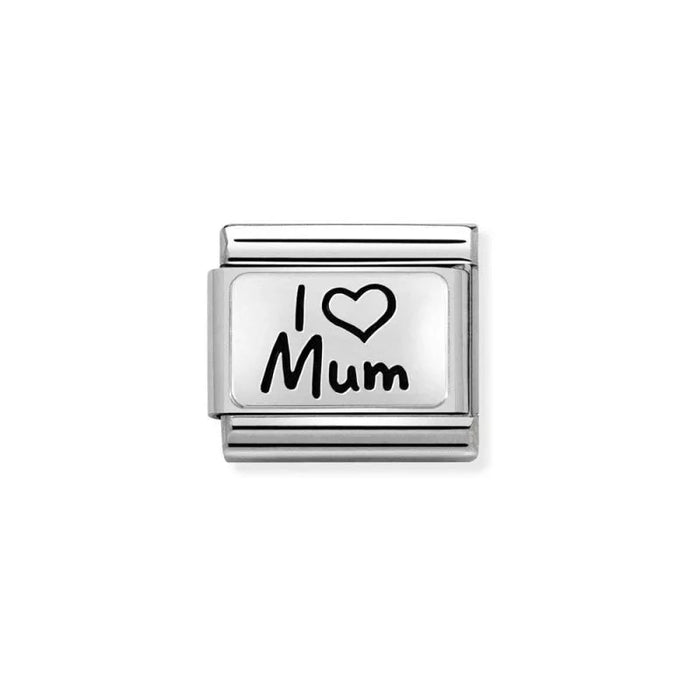 NOMINATION Classic Silver I Love Mum Charm - Charms - Nomination - Bumbletree