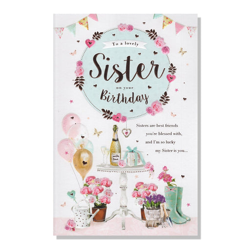 Lovely Sister Birthday Card - Bumbletree Ltd